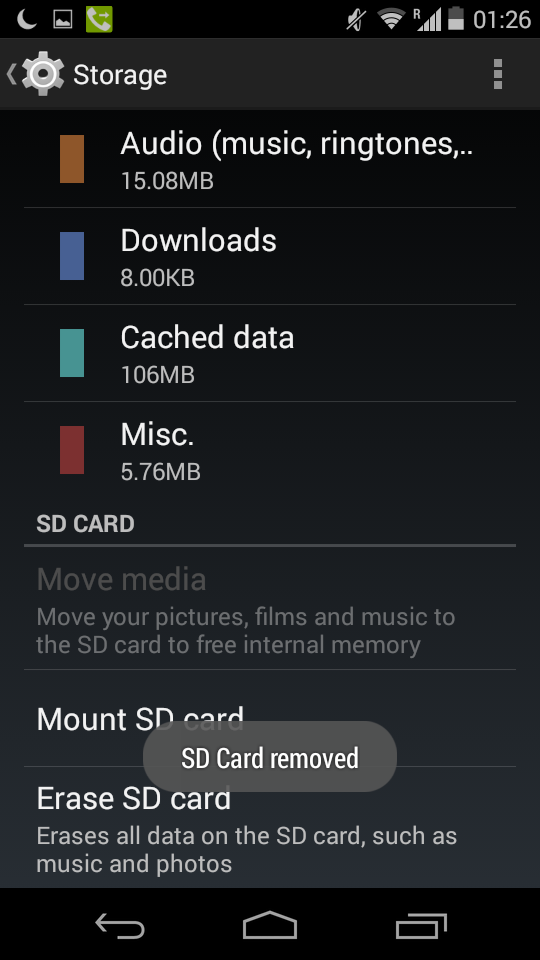 Open Source For Geeks How to Unmount Android SD Card Before Removing it