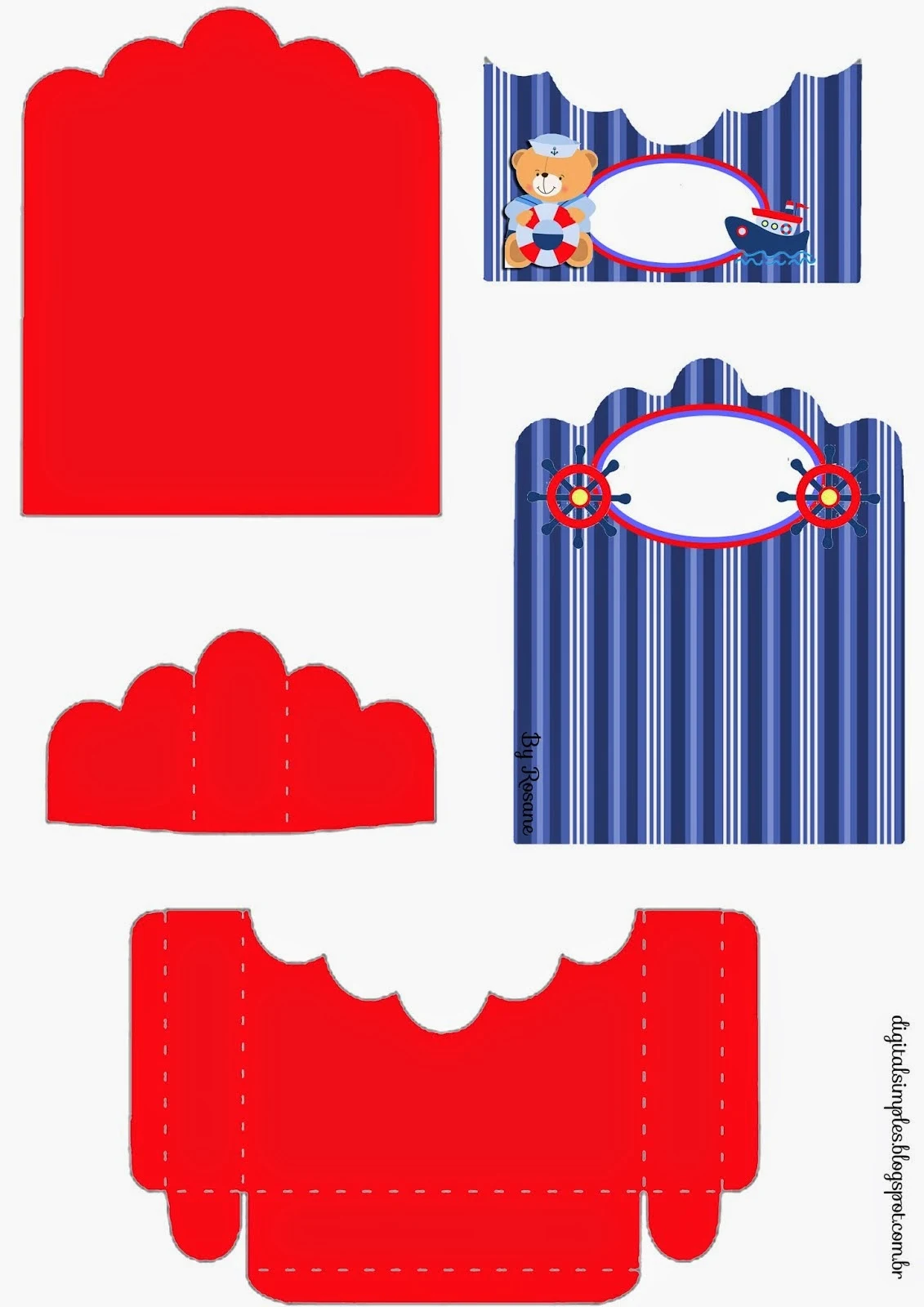 Sailor Bear: Free Printable Candy Packages Support.