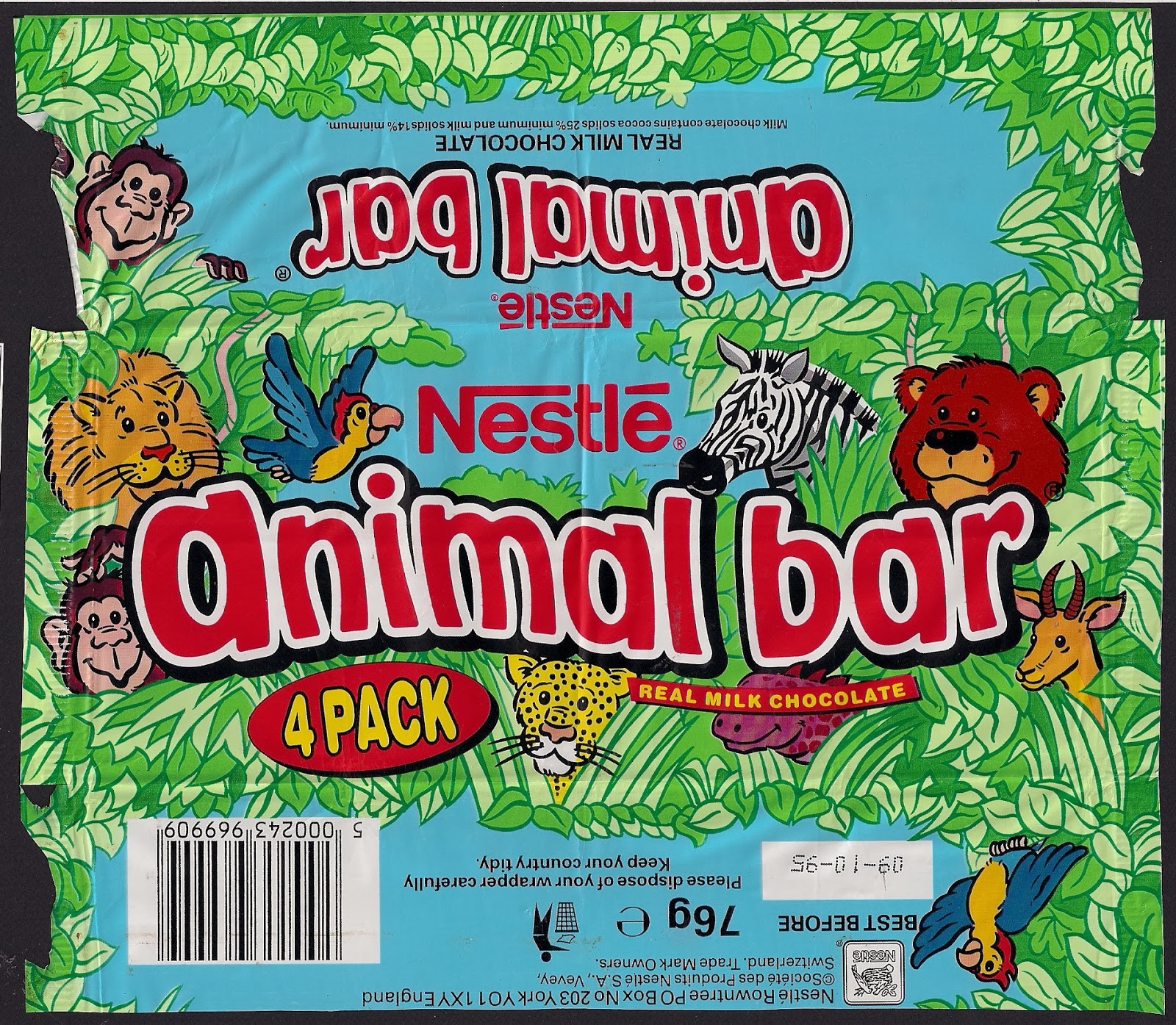 Nestlé Chocolate Wrappers! Animal Bar