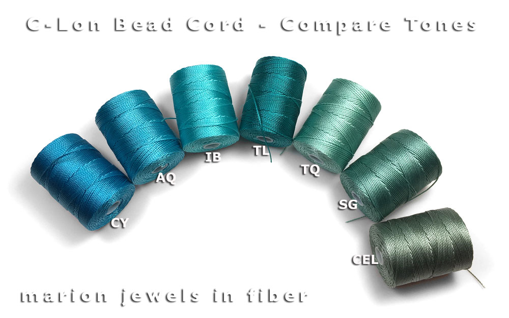 Marion Jewels in Fiber News and Such Compare CLon Bead Cord Colors