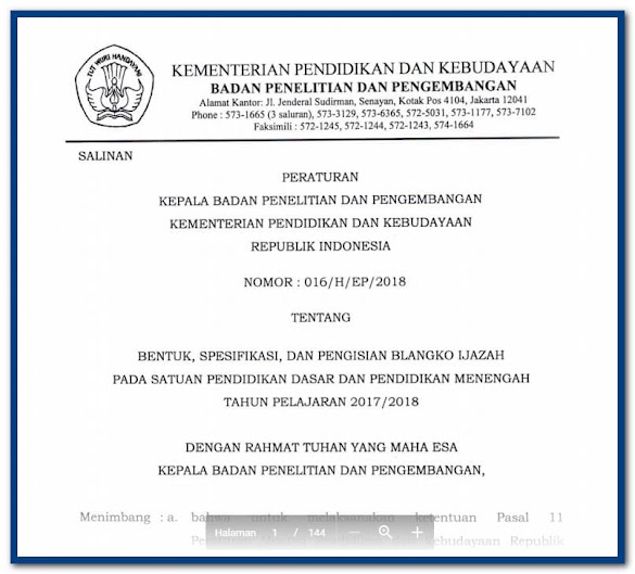 Juknis Penulisan Ijazah Tahun 2018 Sd Smp Sma