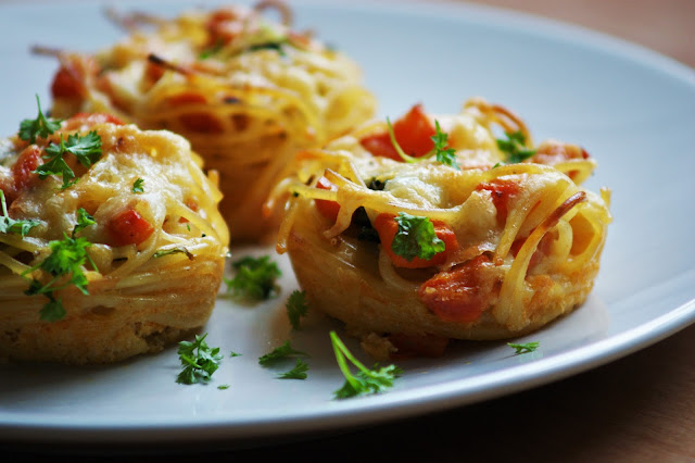 Vegetarische Spaghetti Muffins 