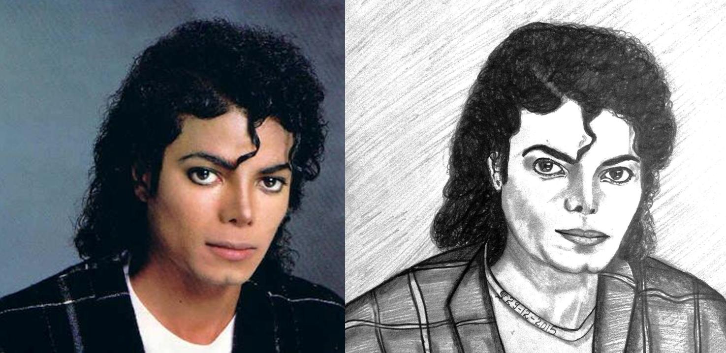 Michael Jackson  A Drawing  Drawing on Cut Out  Keep  Creation by  Beverly