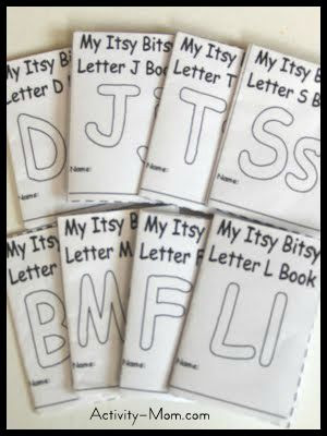 Itsy Bitsy Printable Letter Books
