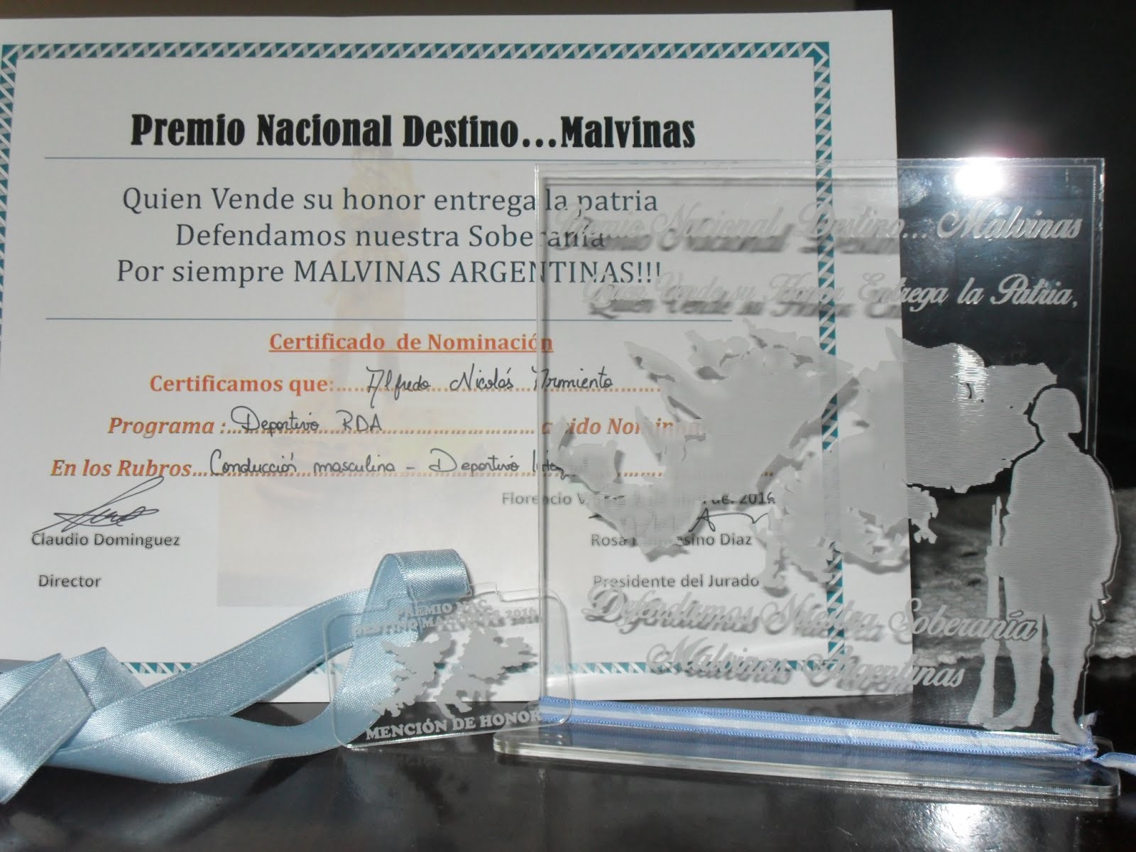 Premio "Destino...Malvinas" 2016