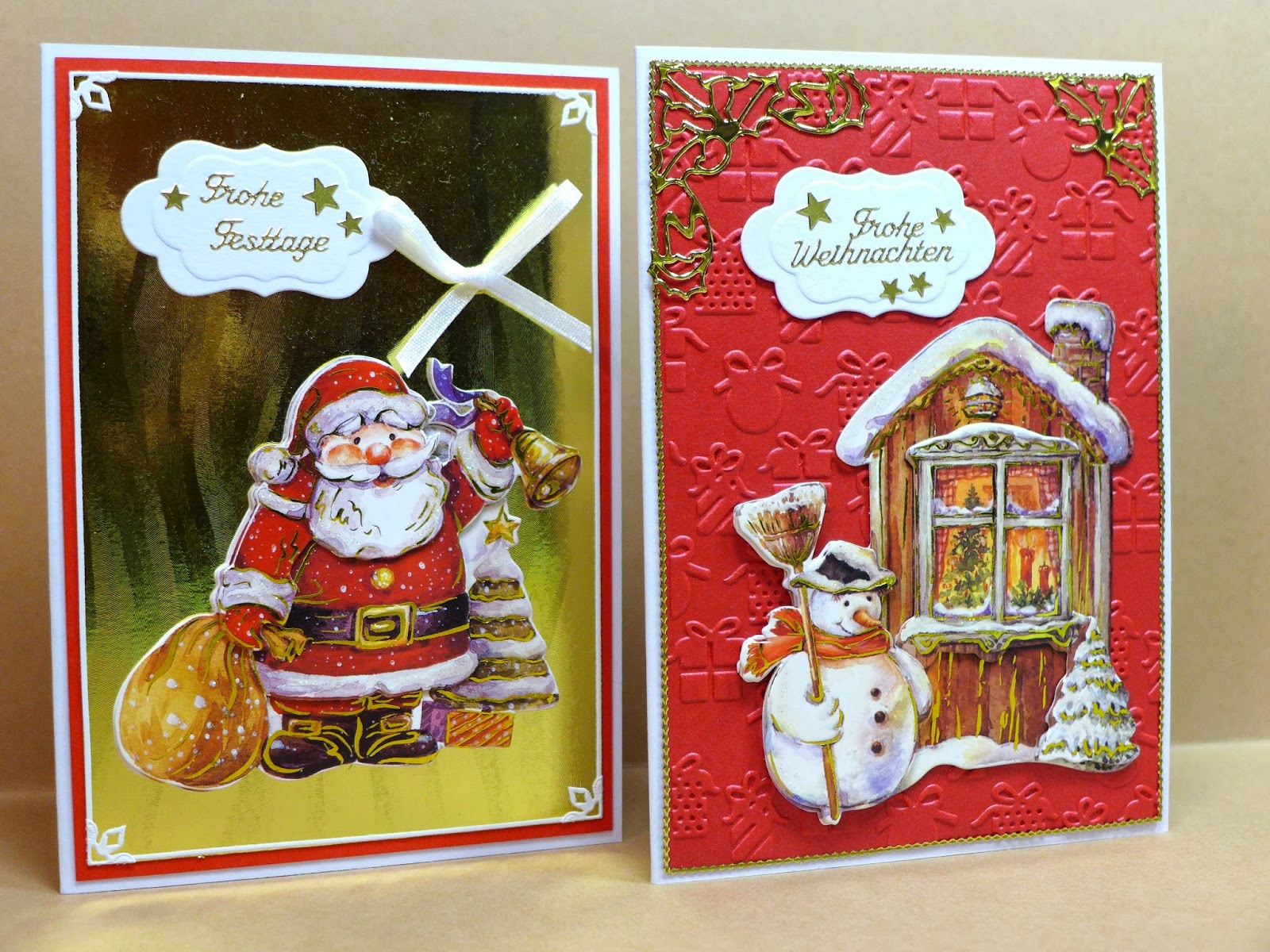 Simones Karten-Ecke: Weihnachtskarten mit 3D-Motiven / Christmas cards