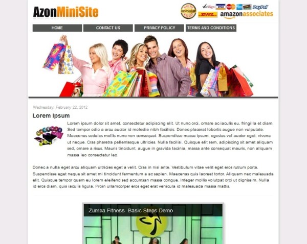 Azon Mini Site Blogger Template