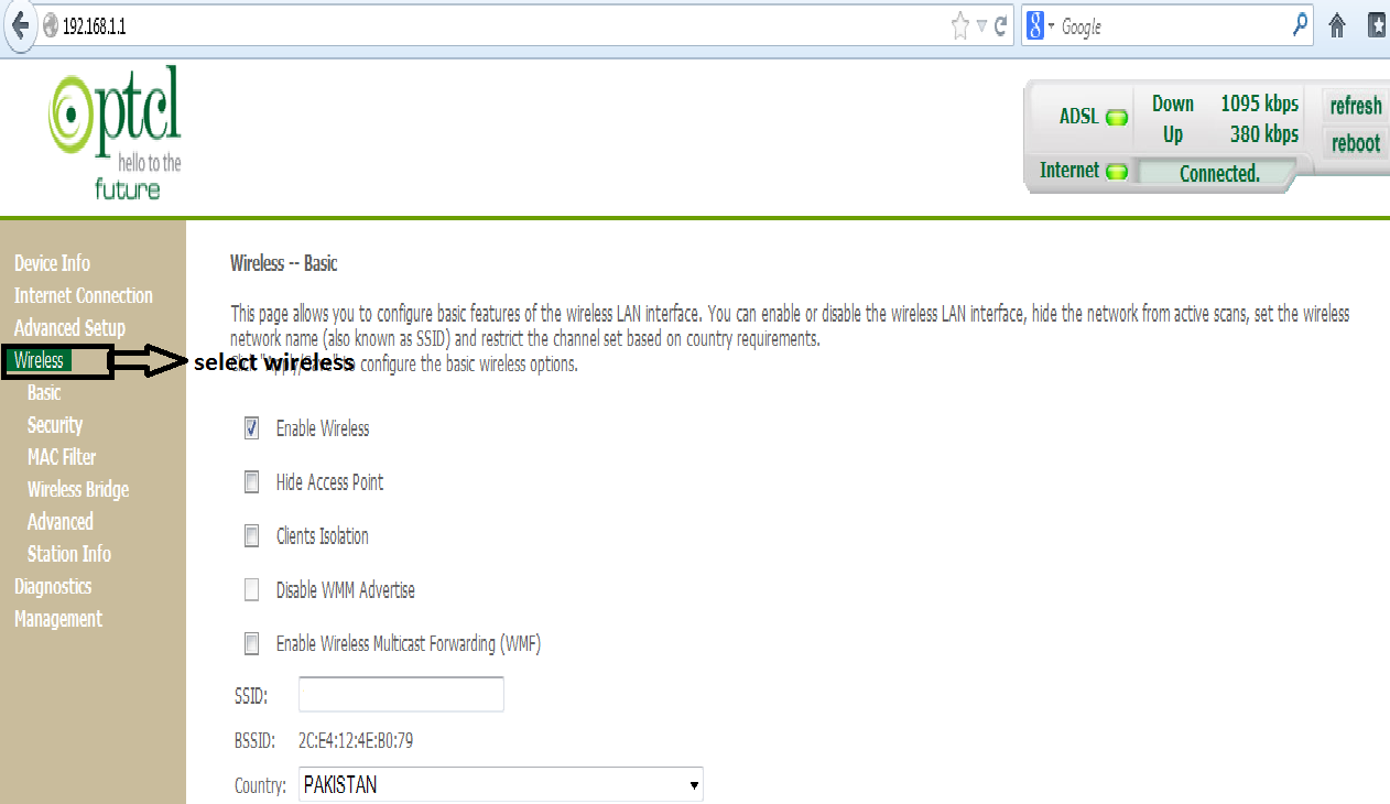 How To Change Ptcl Wifi Password From Laptop