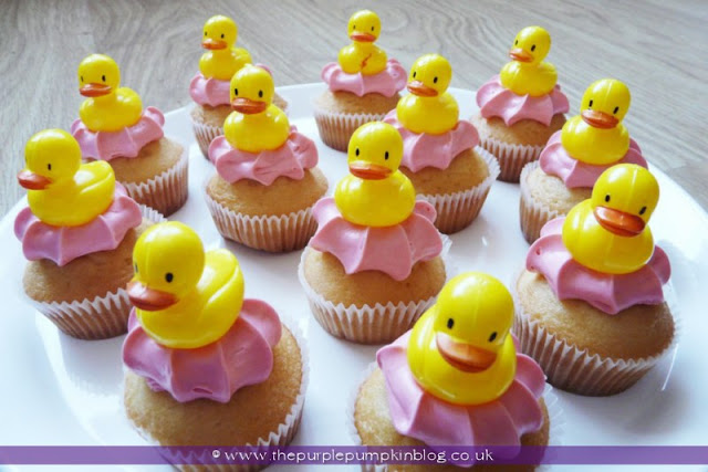 Dinky Ducky Cupcakes for a Baby Shower at The Purple Pumpkin Blog