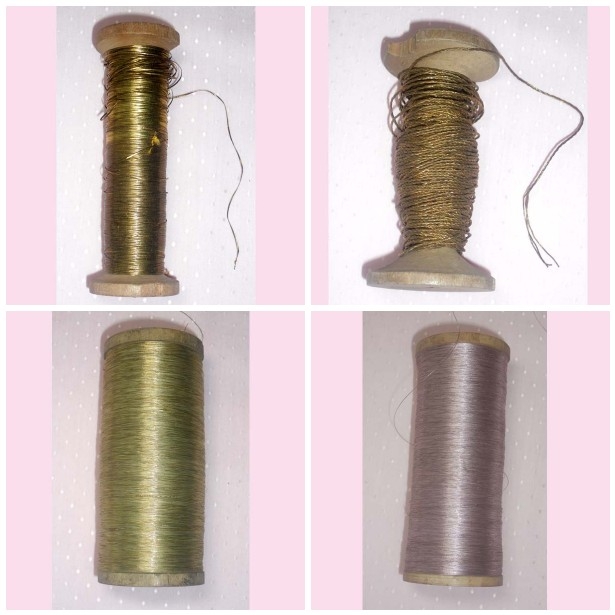 Rag Rescue Real antique gold metallic thread.