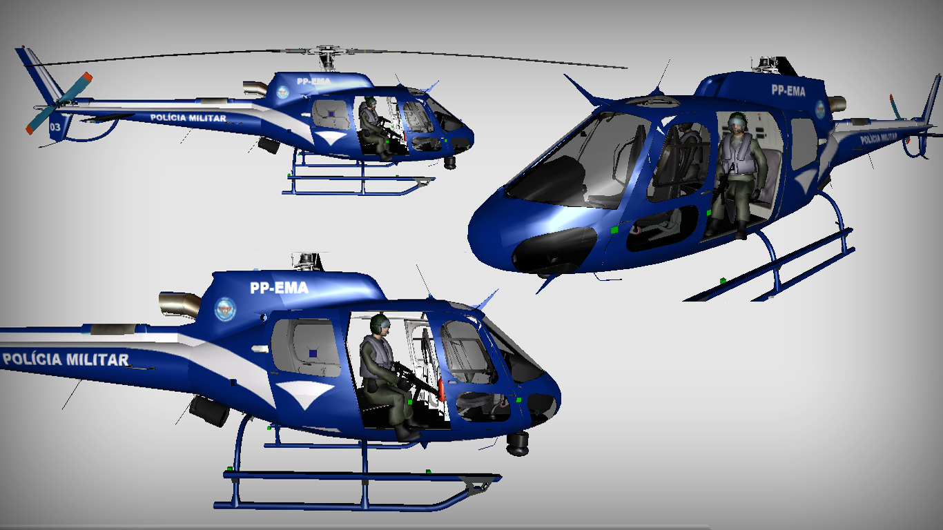 Helicoptero Fenix 02 do GAM PMERJ para GTA San Andreas