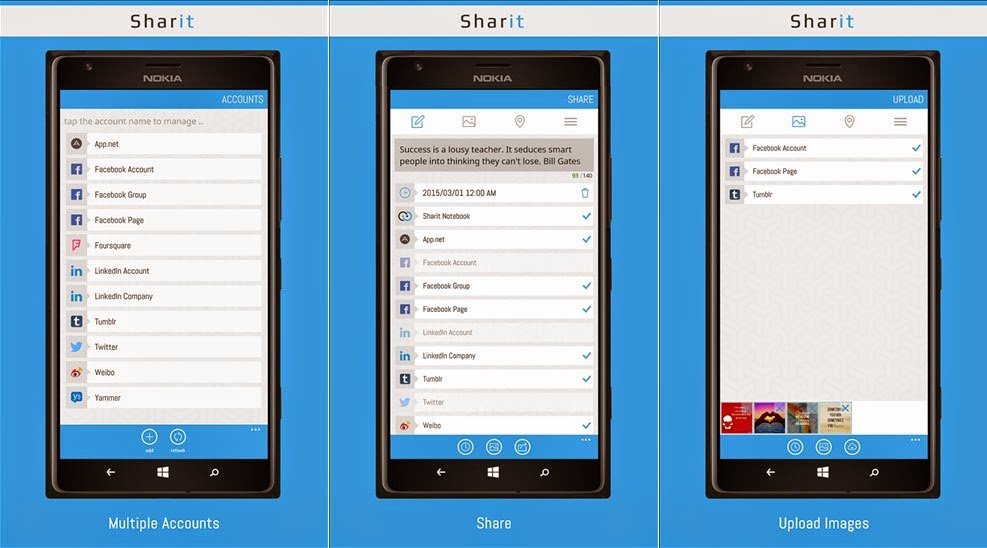 Sharit - Organize suas redes sociais no Windows Phone