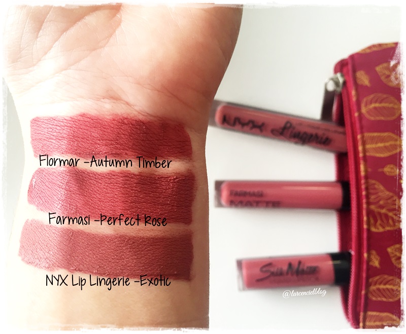 Farmasi Matte Liquid Lipstick 04 Perfect Rose Ve Skintrends Micellar Cleans...