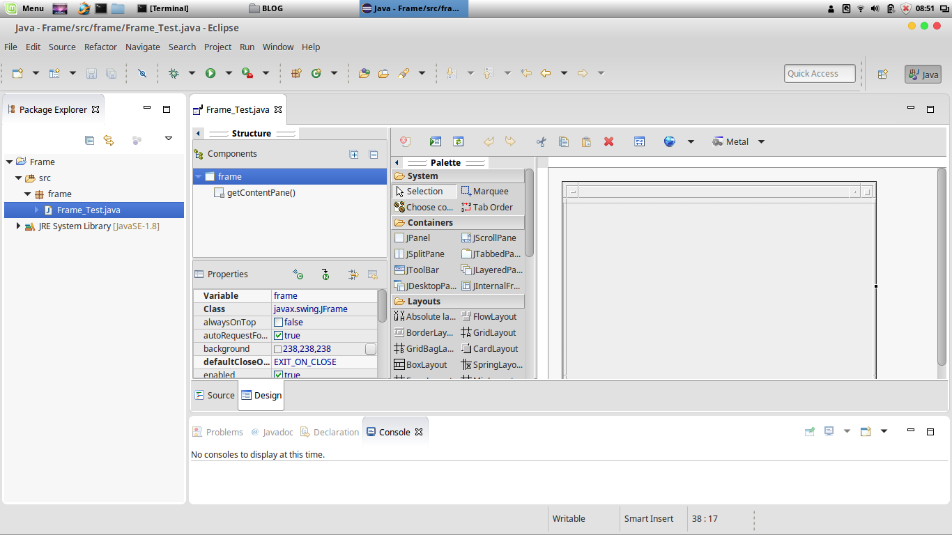 Membuat Frame/Form di java dengan eclipse Asprak Blog