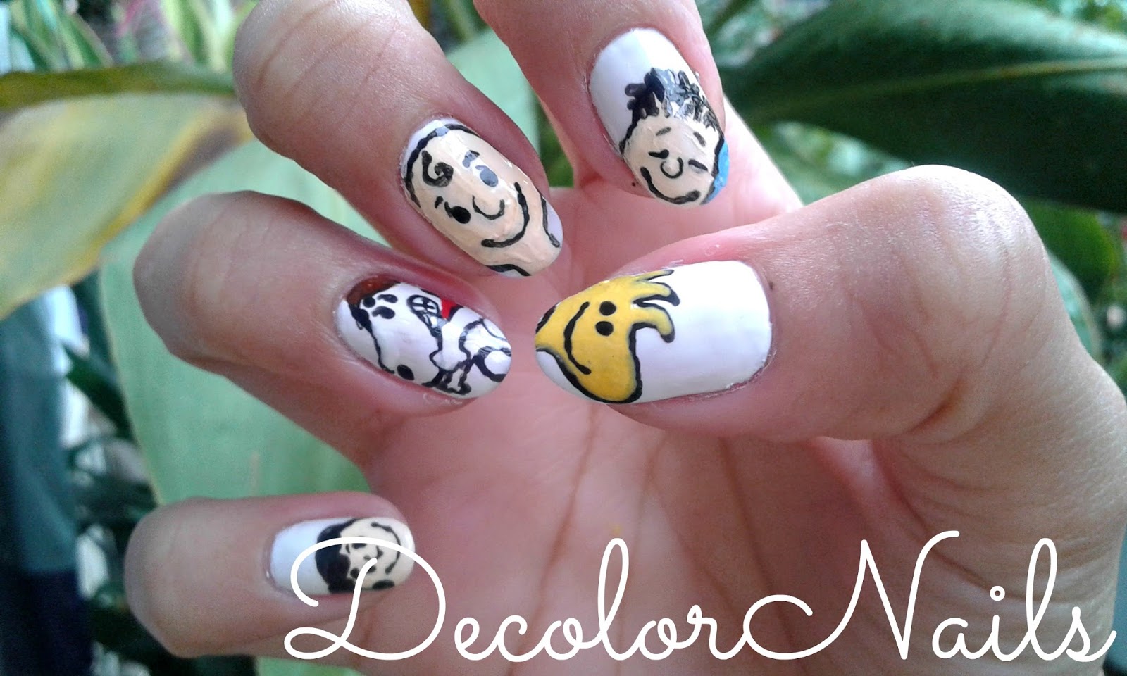 Decolornails : Charlie Brown y Snoopy