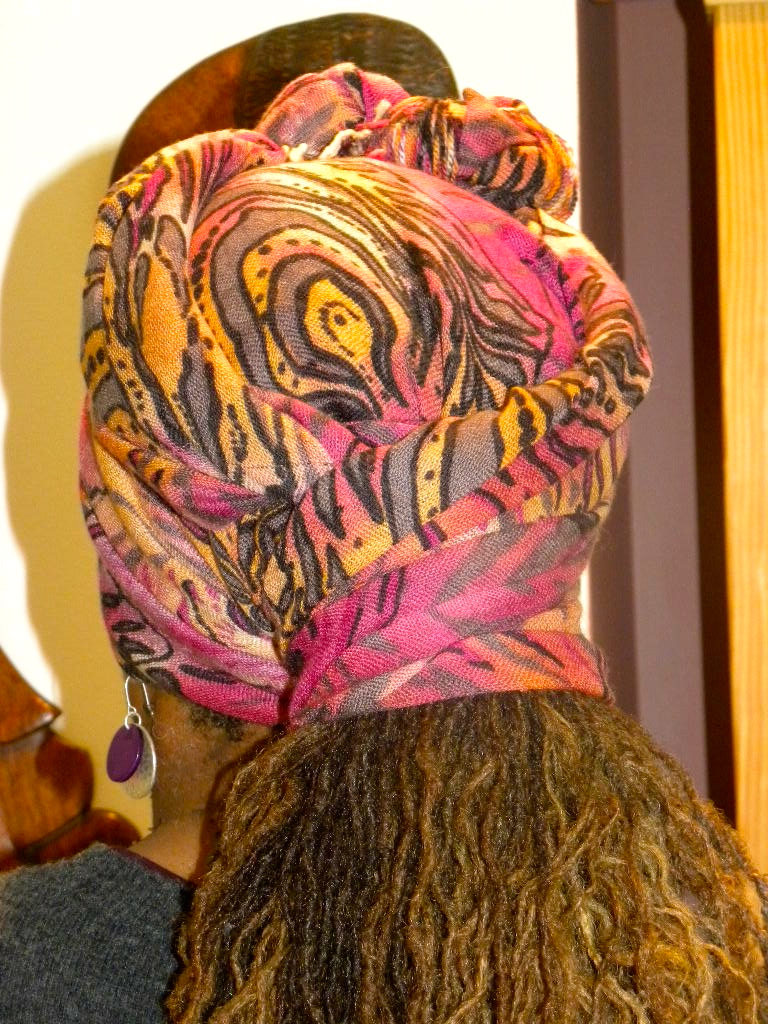 roc'n the long locs My African headwrap design for long locs