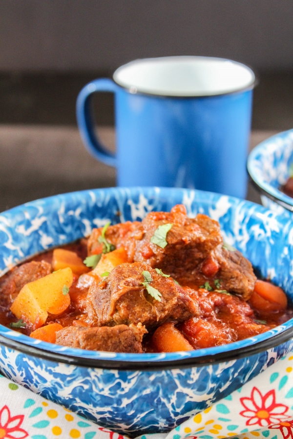 This hearty and delicious Chuckwagon Beef Stew is filled with chunks of tender beef, potatoes, and carrots and has a touch of southwestern flare!