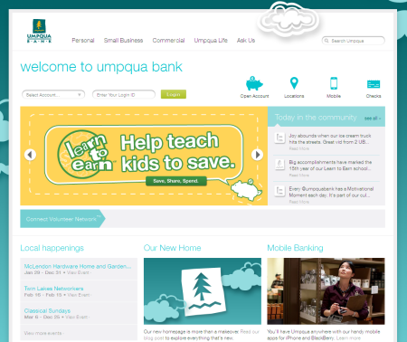 Page d'accueil Umpqua Bank