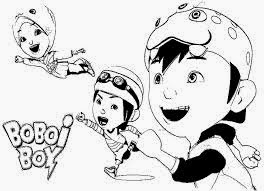 Gambar Mewarnai Boboiboy Gambar Mewarnai Lucu