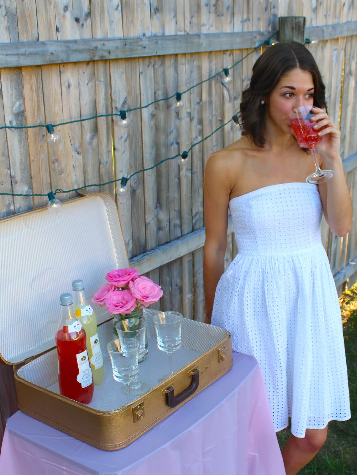 Kiss of Pink DIY Vintage Suitcase Mini Bar