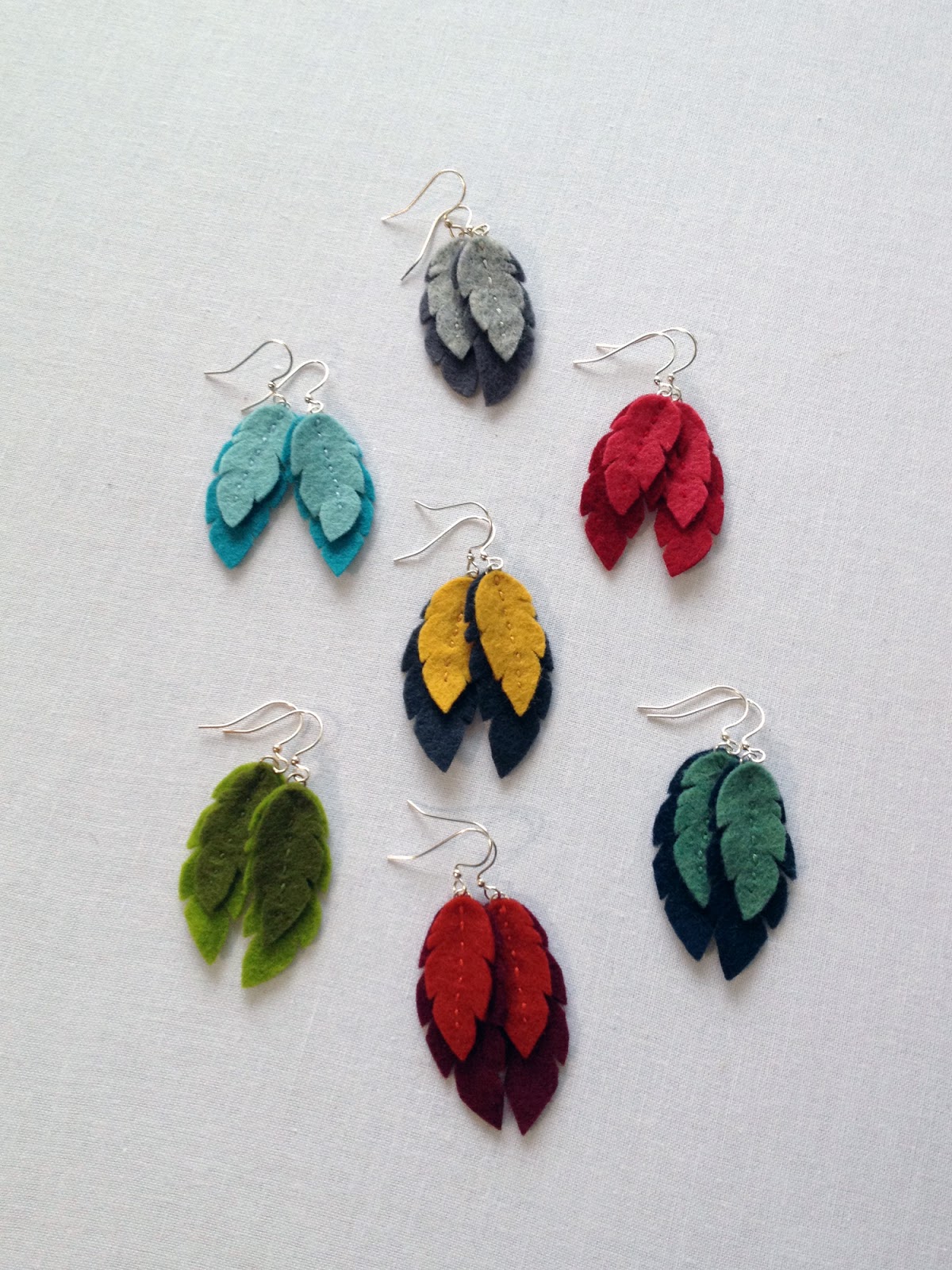 scientific culture More Felt Feather Earrings