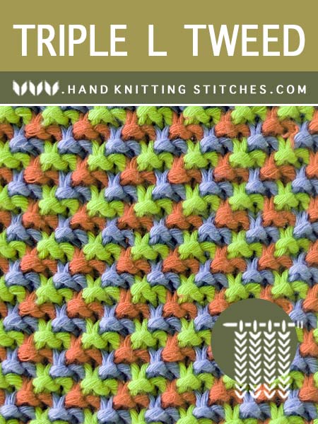 Hand #Knitting Pattern - Triple L Tweed #SlipStitchKnitting