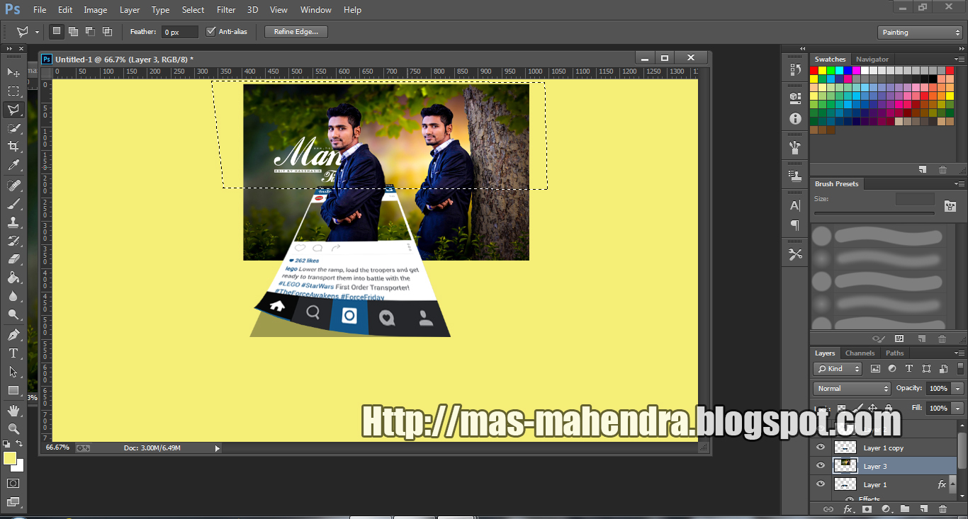 Cara Membuat Out Of Frame di CS6 Lengkap