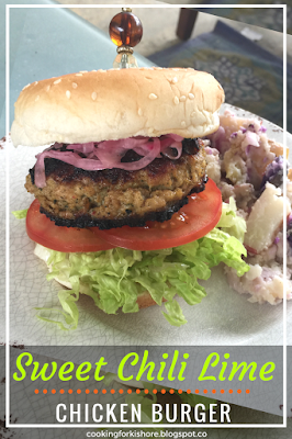 Sweet Chili Lime Chicken Burgers
