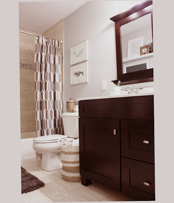 Pic of Big Size Teenage Boys Bathroom Ideas Brown and  Silver Color Beautiful