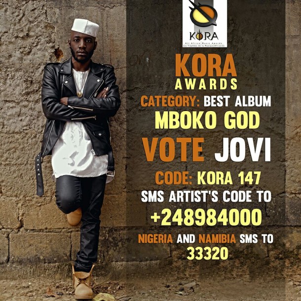 Kora Awards Nominates Jovi’s Mboko God for Best Album! Vote Now!!!!!!!!!