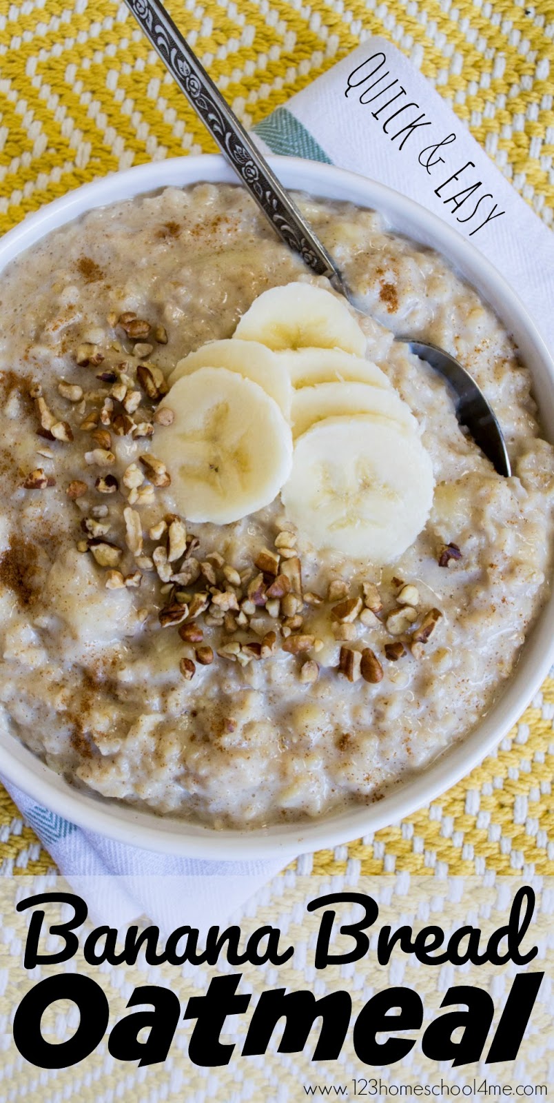 Quick & Easy Banana Bread Oatmeal