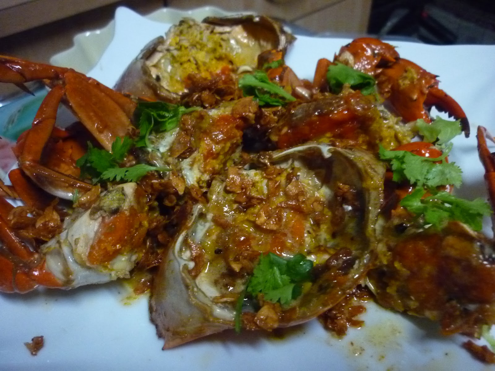 Lia's Food Journey Crabs with Butter Garlic Vinegar Sauce