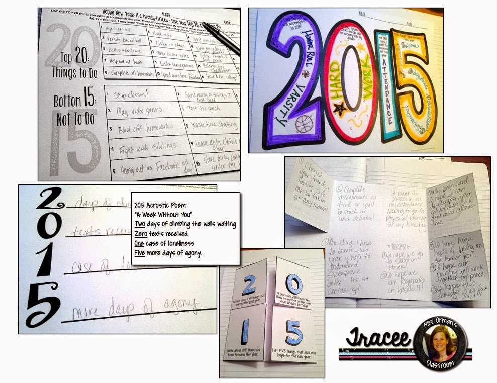 New Year Creative Writing Activities Freebie http://www.teacherspayteachers.com/Product/New-Year-Writing-Goals-Activities-for-2015-Free-1551635