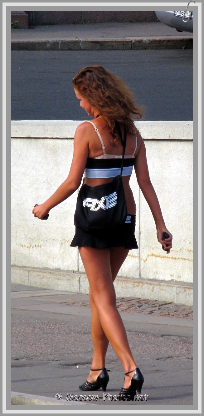 Moscow AXE Girl In Black Bikini 