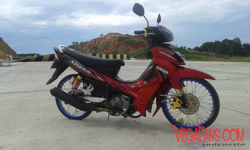 Jupiter Z Merah Hitam Modif Simple