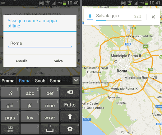 salvare offline le mappe google maps su