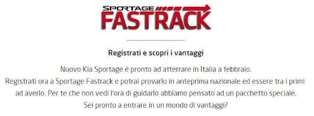 che cos'è kia fast track pre ordine sportage 2016 prima data uscita