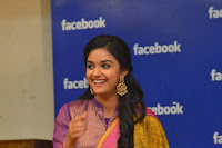 Keerthi Suresh Cute at Facebook Hyd HeyAndhra