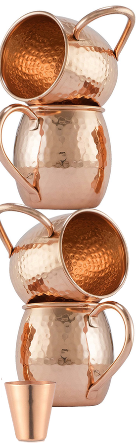 Moscow-Mix Moscow Mule Copper Mugs Set of 4