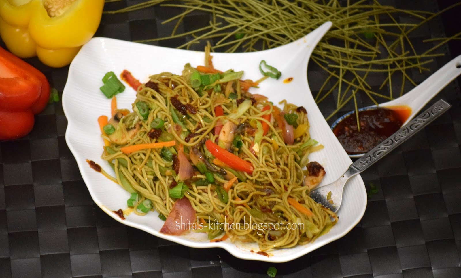 Shital'sKitchen Spicy Edamame Noodles