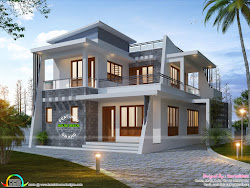 kerala designs plans homes houses khd modern floor sq ft keralahousedesigns contemporary plan square feet fascinating pic roof january bedroom