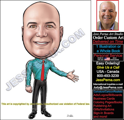 Real Estate Agent Caricature for Magazine Ad