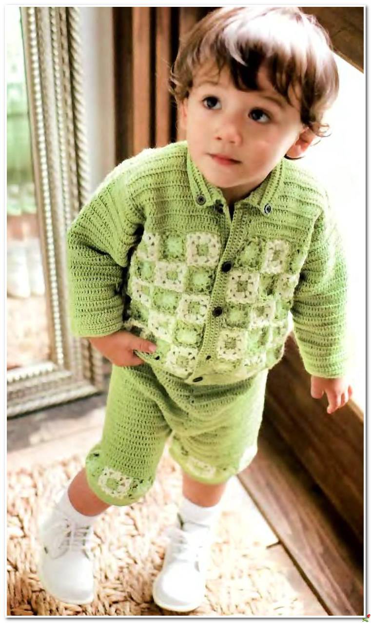 Crochet Patterns for free baby boy crochet sweater patterns 2326