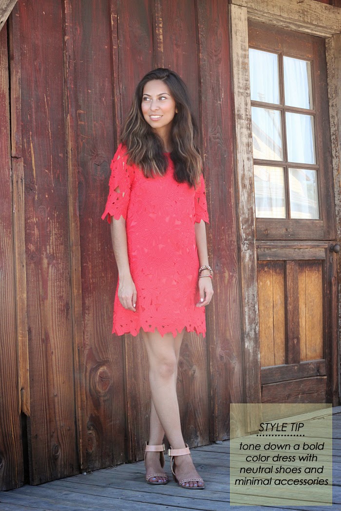 how to style a red lace dress