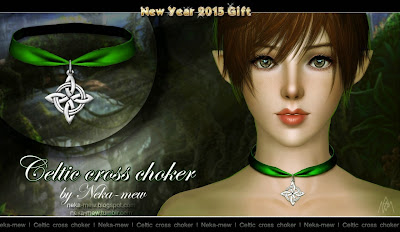 My Sims 3 Blog: Celtic Cross Choker by Neka-Mew