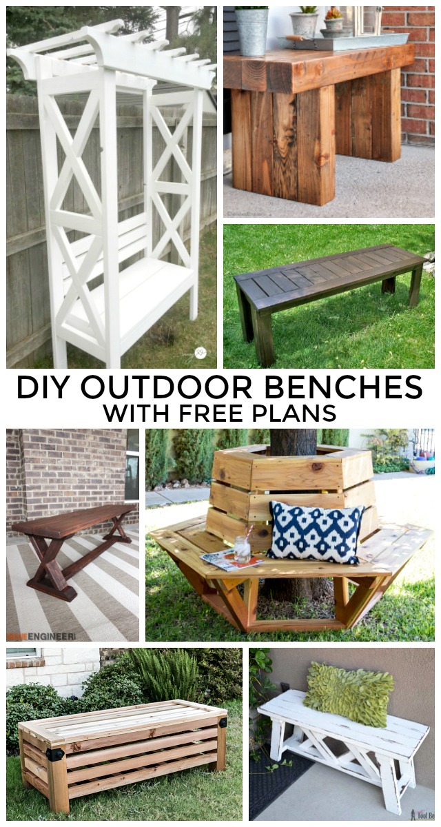 That's My Letter DIY Outdoor Benches with Free Plans