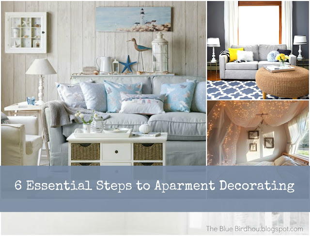 Apartment decorating. Love her 6 tips to make your apartment or any room look good!