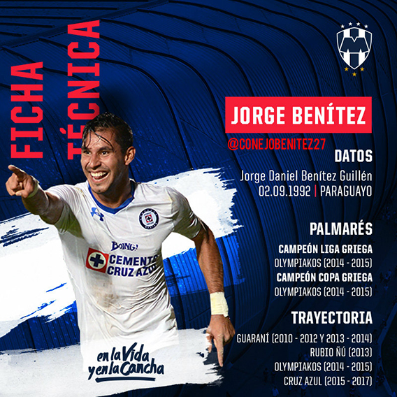Oficial: Monterrey, firma Jorge Benítez