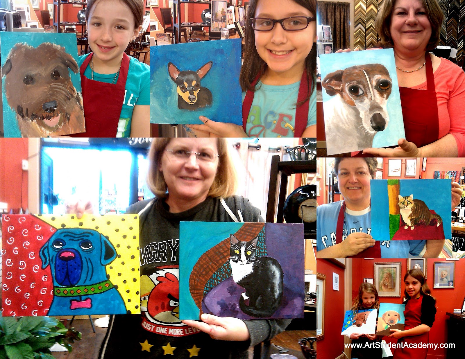 Art Student Academy Pop Art Pets AND Paint your Pet classes