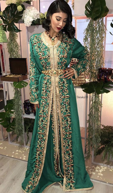 Nouveau caftan haute couture marocain 2019 1 Nouveau caftan haute couture marocain 2019 1